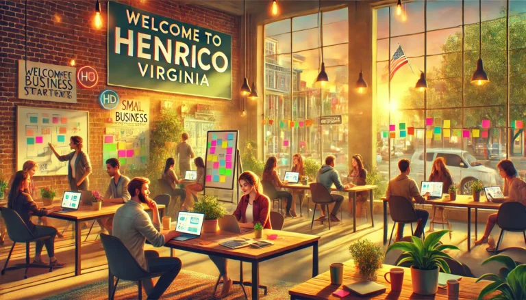 View of small business startup scene in Henrico, Virginia